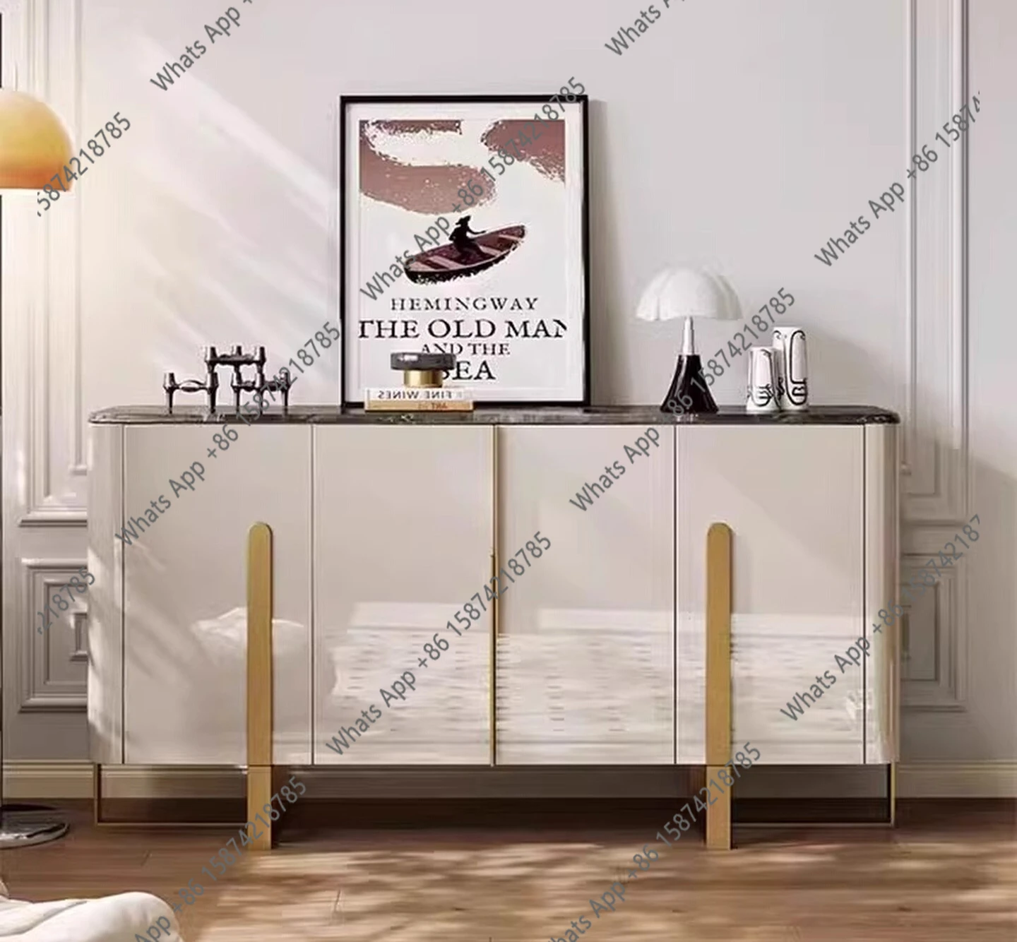 

Шкаф на крыльце из цельного дерева, итальянский светлый роскошный мраморный шкаф для хранения вещей, бытовая домашняя перегородка, фойе, каменная плита, обеденный боковой шкаф