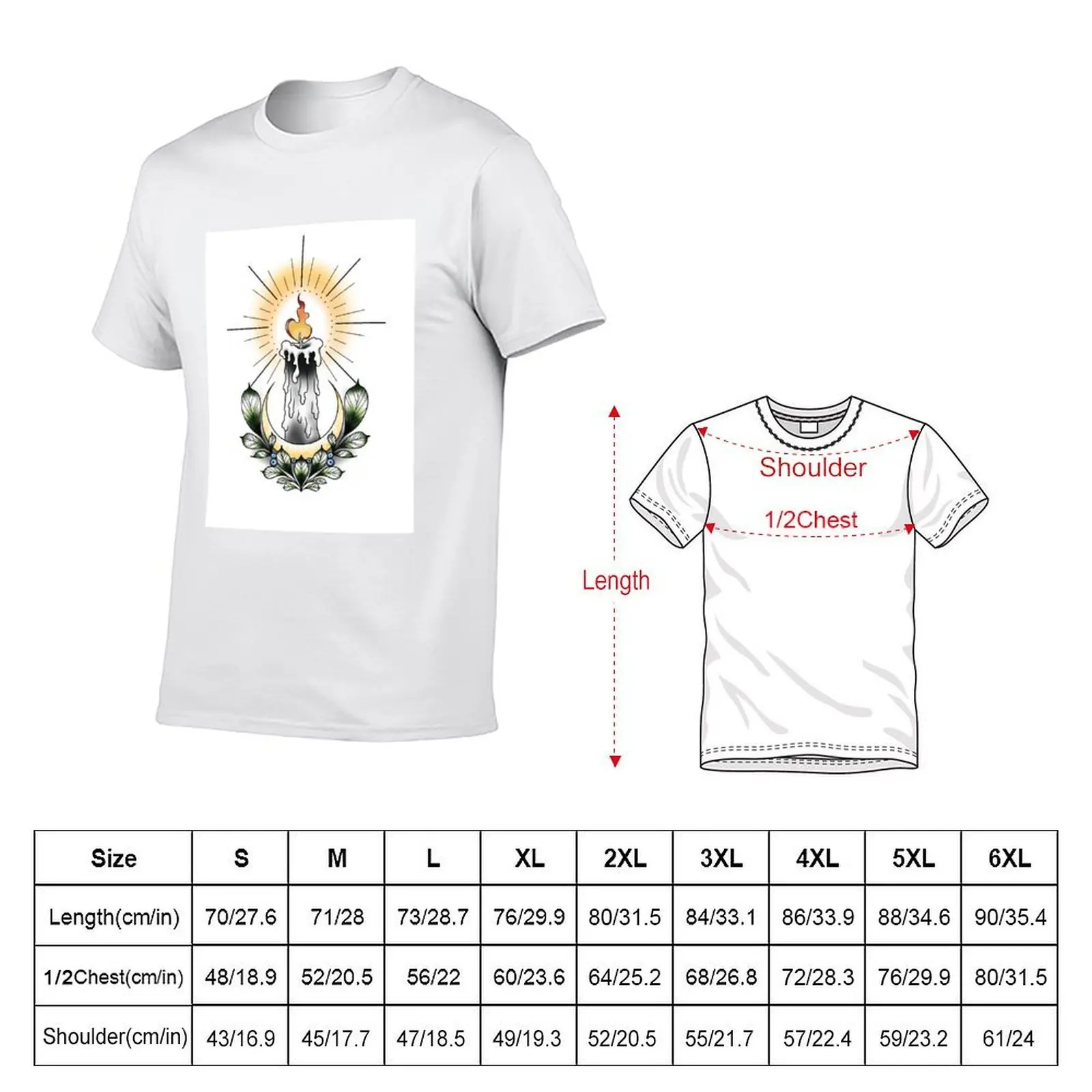 Candle and Blueberries T-Shirt Aesthetic clothing graphic t shirts mens clothing