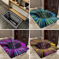 Vortex Illusion Print Bath Mat Bathroom Floor Decor Super Absorbent Non Slip Easy To Clean Doormat Rug Washroom Entrance Carpet