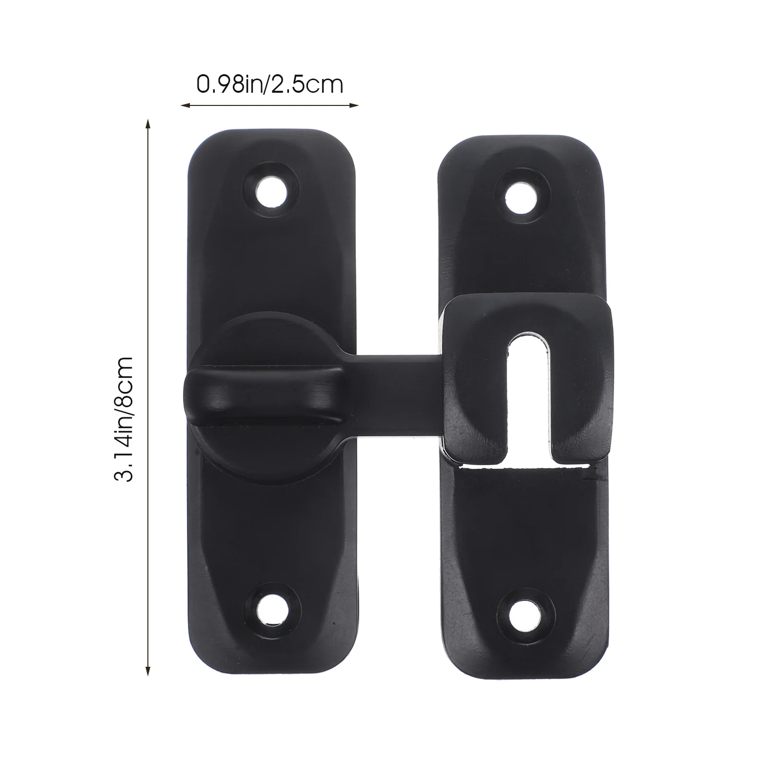 直角バックルラッチ ステンレス鋼製スライドドア 90度ラッチロック 高耐久 防錆 90度安全ドアロック