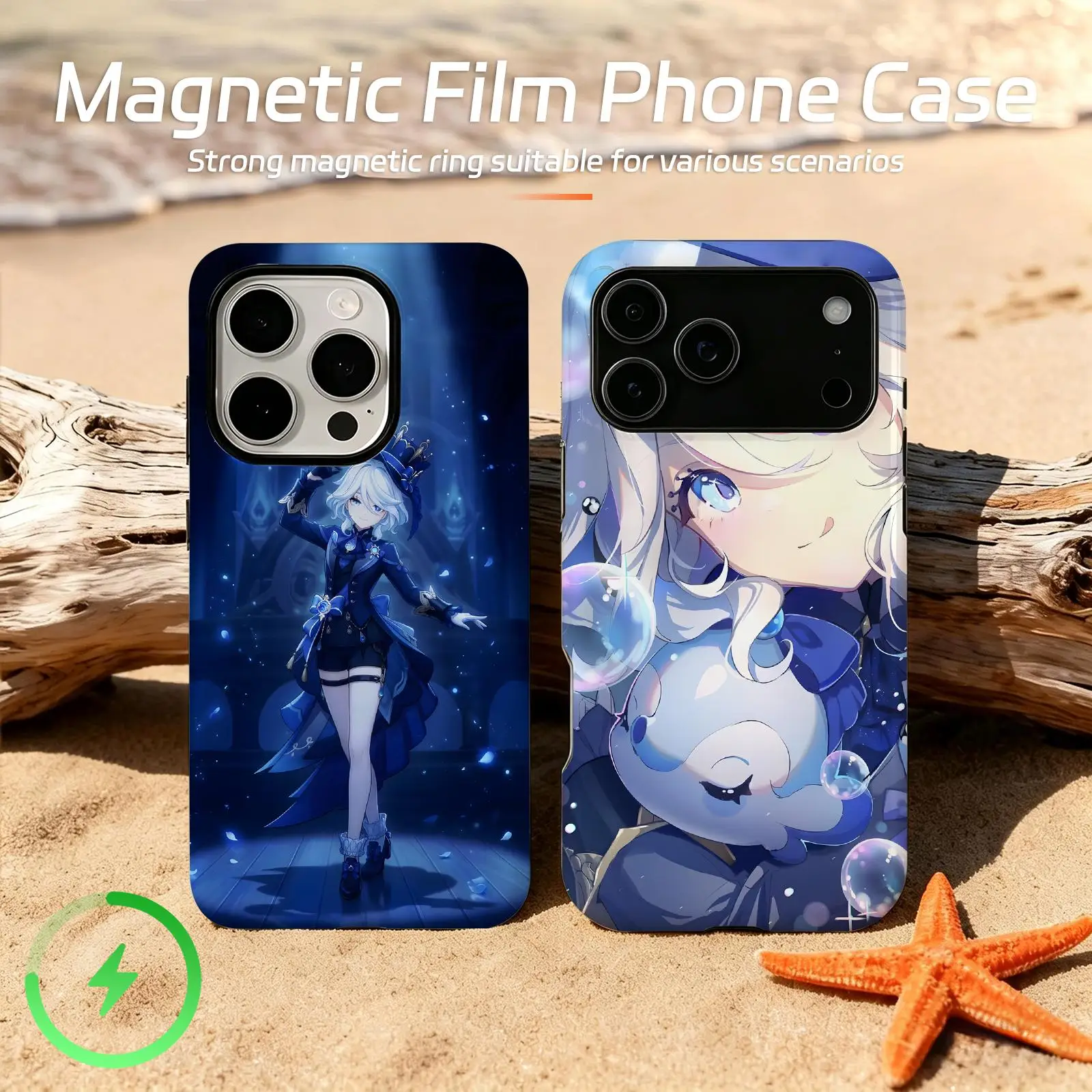 Genshin Impact Furrina  Phone Case For iPhone17 16 16e 15 14 13 12Plus Pro Max Glossy Magnetic Film Case