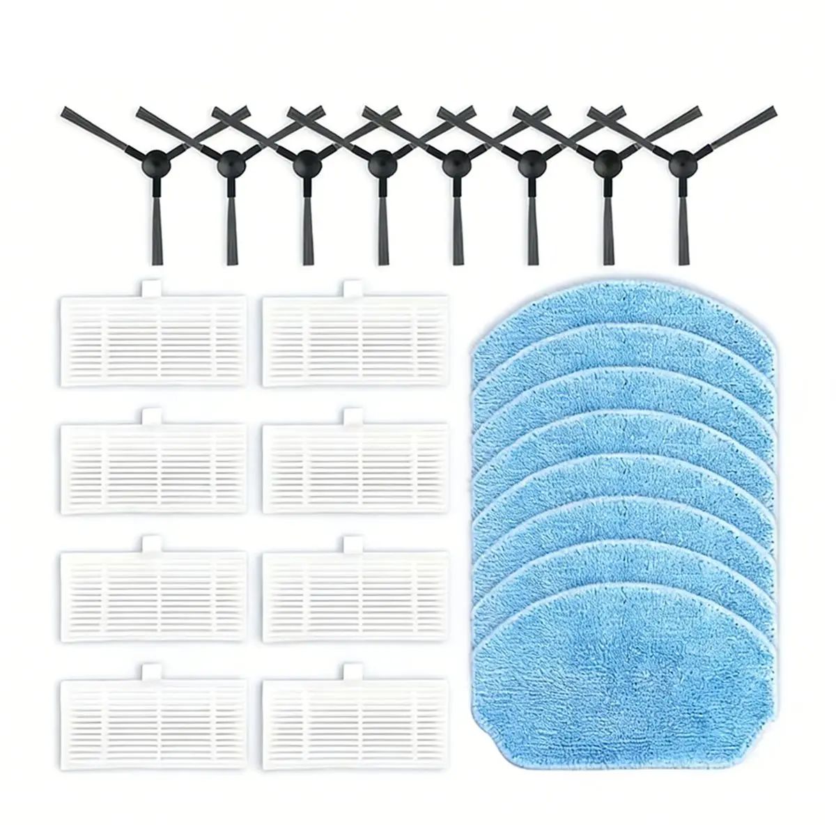 100% New Brush Filter Mop Replacement Parts for M10 999 999 Map X-Treme Robot Vacuum Cleaner