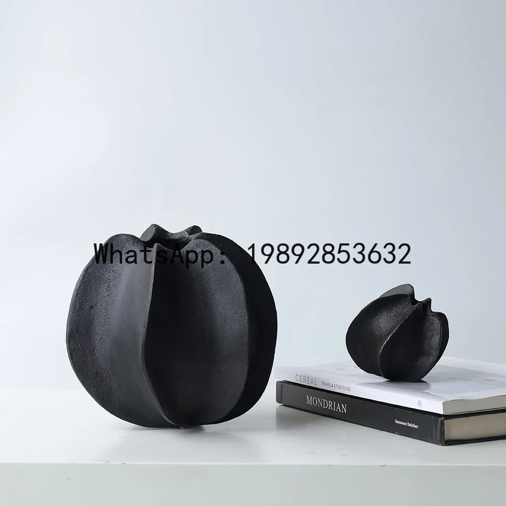 

Metal Vase Geometric Black Star Fruit Vase Flower Arrangement Accessories Cast Iron Flowerpot Home Decoration Accessories