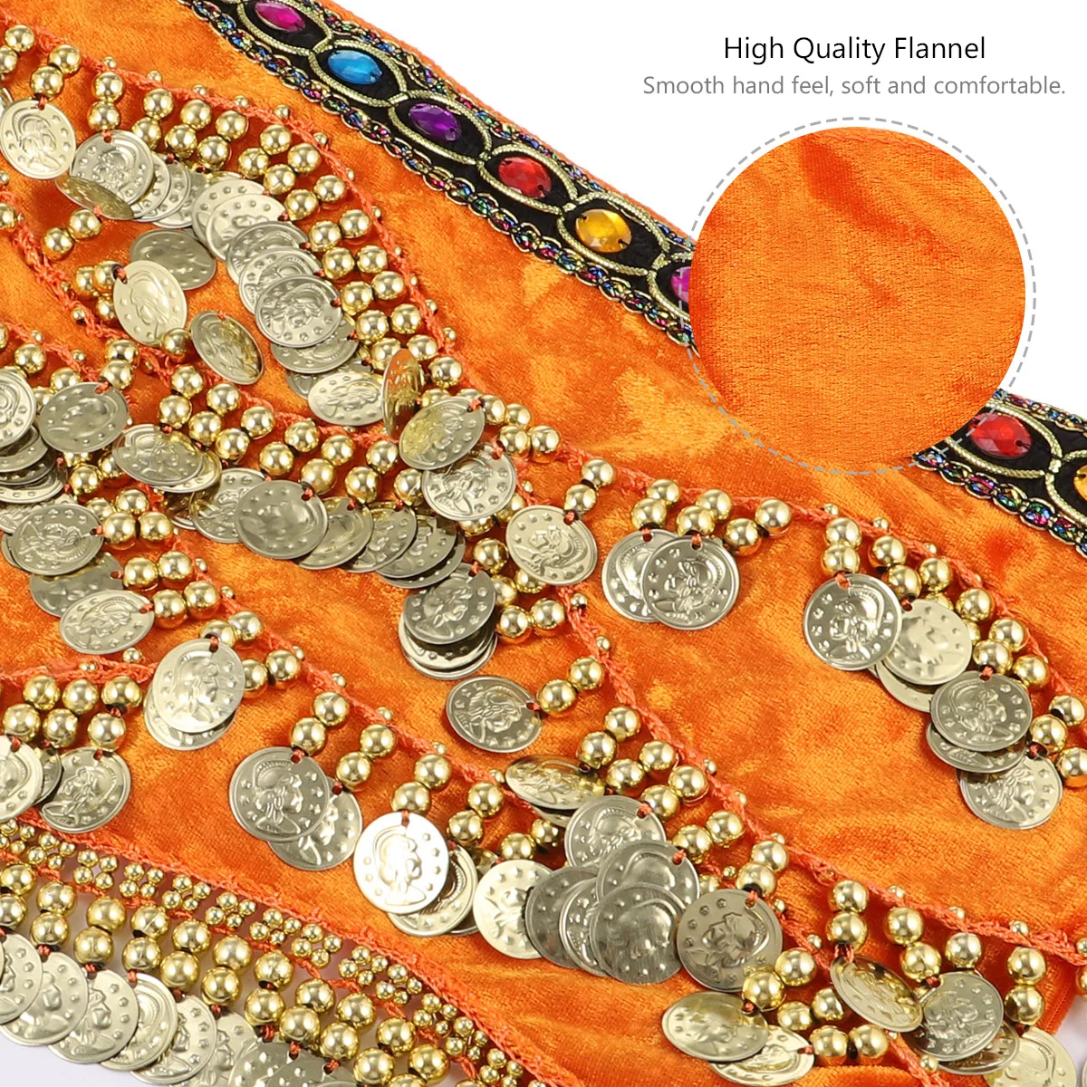 

1 pc Belly Dance Hip Scarf Lightweight Decor Sexy Fashion Accessory Shawl Head Wrap Yellow Sport Skirt Dance Belt