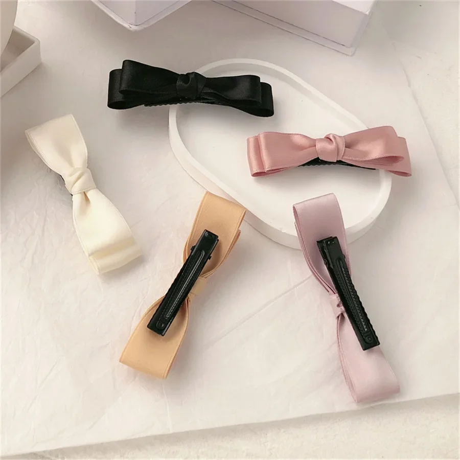 Premium Black Bow Hair Clips For Girls Women Student Barrettes Lady Decorative Hairpins Fashion Hair Accessories Gift Korean 헤어핀