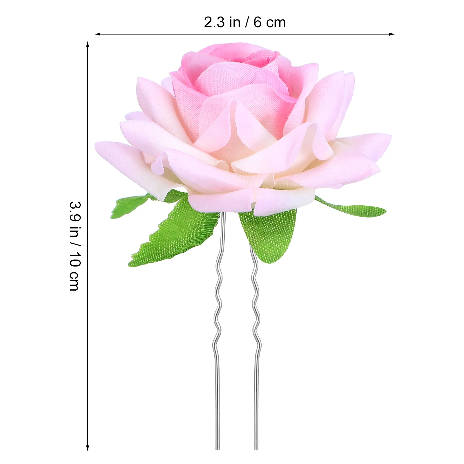 6 Stück Simulation Rose Braut Haarnadeln U-förmige Clips Hochzeit Haargabeln Dekorative Haarschmuck für Braut Strand Party Abschlussball