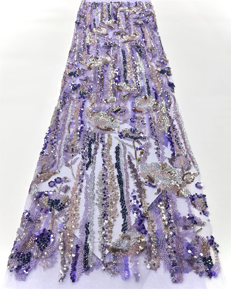 Afrikanische Pailletten Spitze Stoff Hohe Qualität Spitze Nigerian Französisch Tüll Perlen Spitze Stoffe Für Nähen Hochzeit Party Kleider