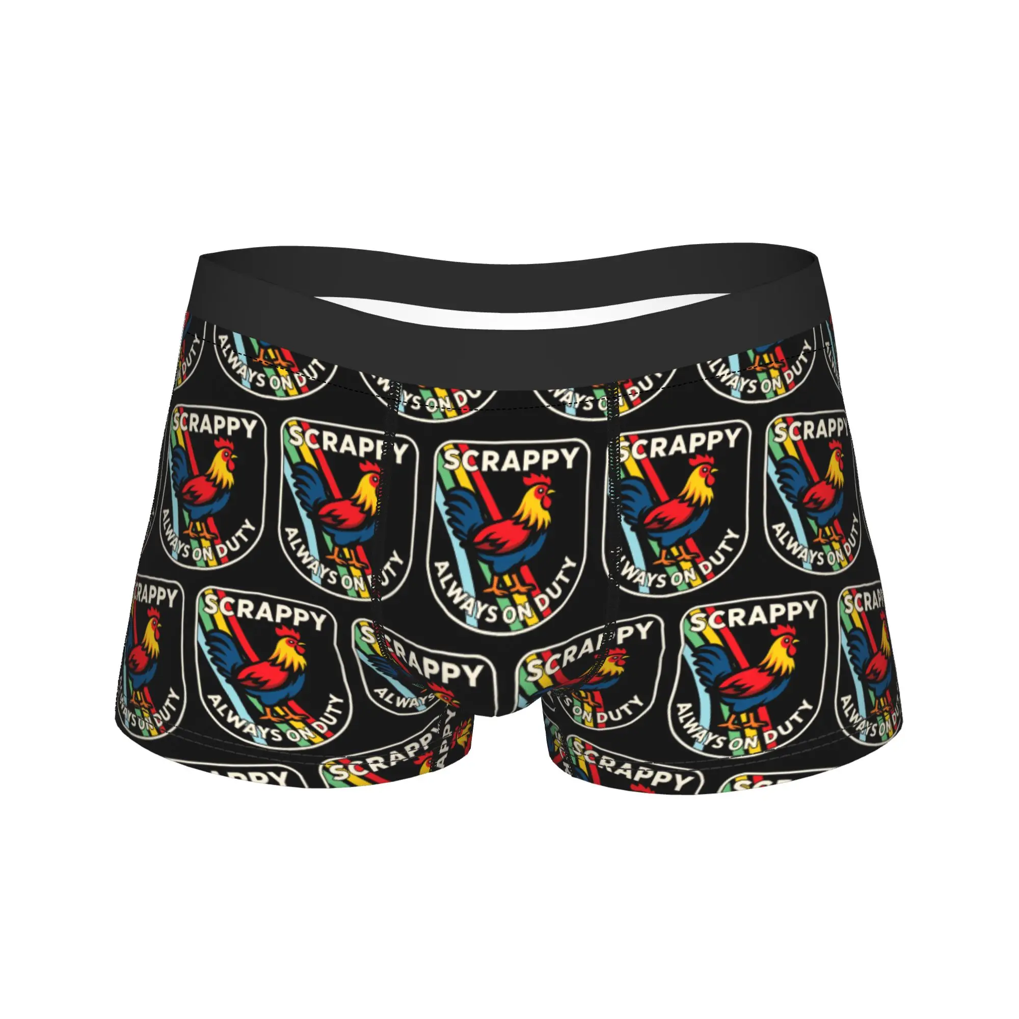 

Funny Rooster Scrappy Underwear Printing Trunk Trenky Man Underpants Breathable Shorts Briefs Gift Idea