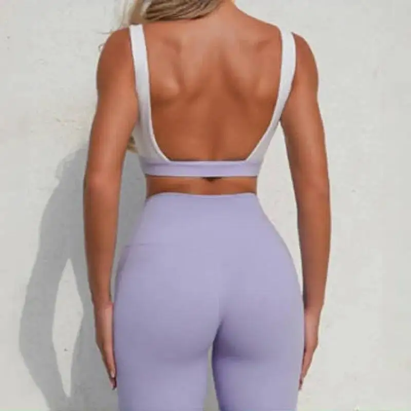 

Женский S новый облегающий бюстгальтер телесного цвета с открытой спиной для занятий спортом на открытом воздухе, одежда для бега и торжеств