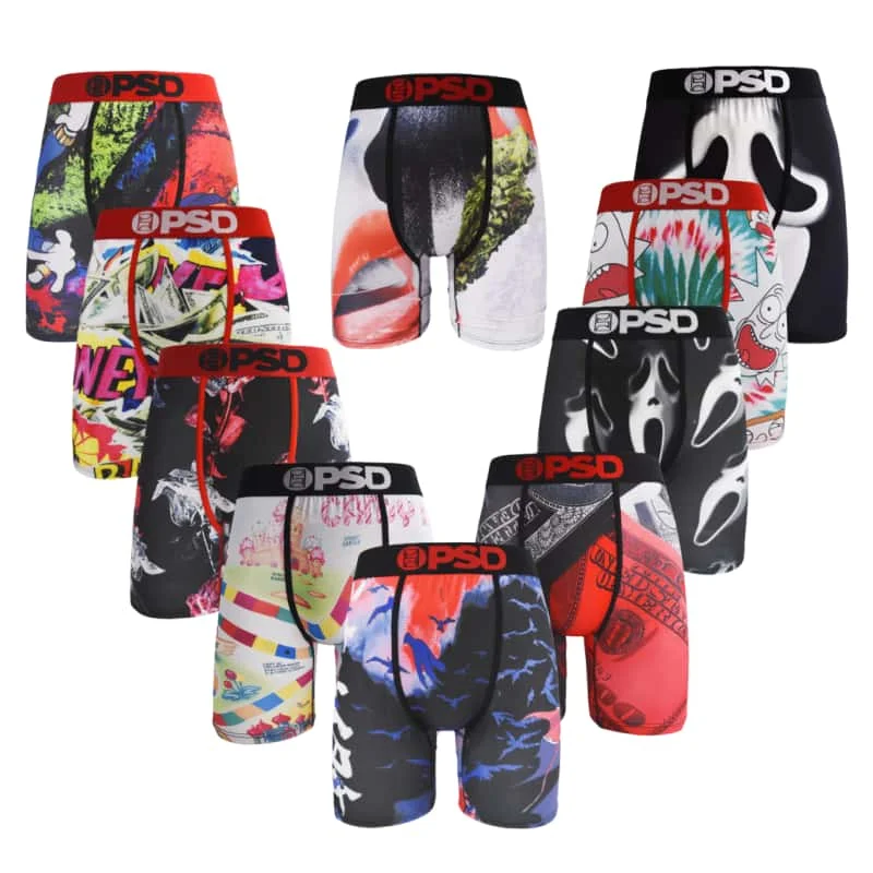 Men\'s Underwear Fashion Sexy Print Boxer Cueca Man Lingerie Men Panties Boxershorts Boxerbriefs Boxers Briefs Plus Size