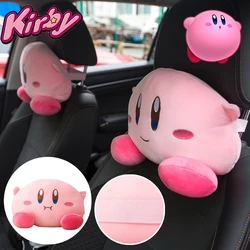 Kirby Cartoon pluszowa poduszka pod kark figurka Anime pluszowa poduszka ochrona szyi akcesoria samochodowe Kawaii uniwersalny prezent poduszka zagłówka