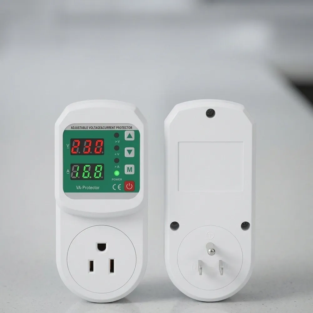 230V AC 16A Over Under Voltage Protector Socket with Adjustable Trip Points and Reclosing for Refrigerators and Motors