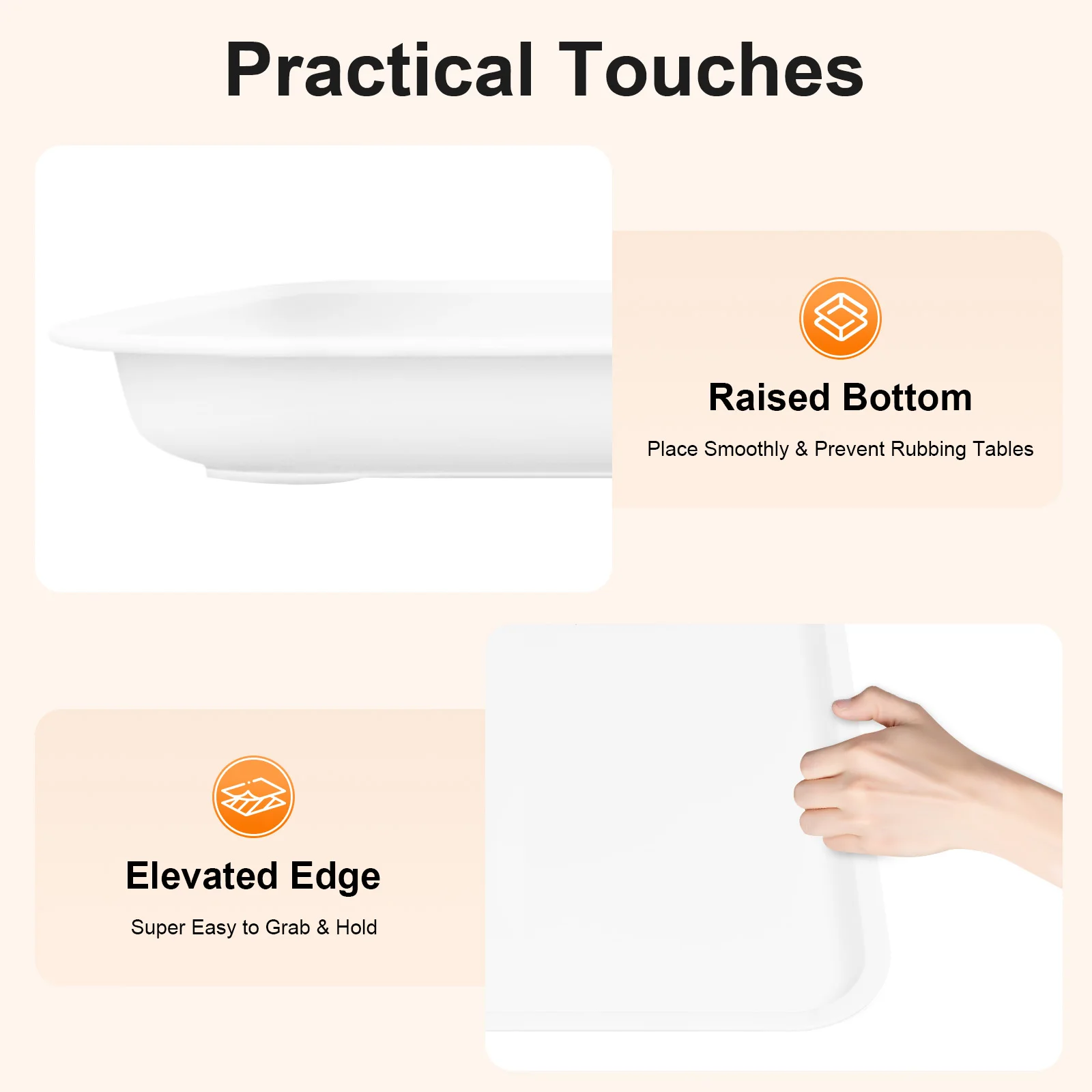

Fast Food Trays 36*27*2cm, Serving Trays For Restaurants 120℃ Heat Resistant, Cafeteria Trays Blue/Khaki/White, For Fast Food Restaurants Cafeterias Kitchens Hotels Schools Hospitals Snack Bars Serving Hot Food Juices Snacks Desserts