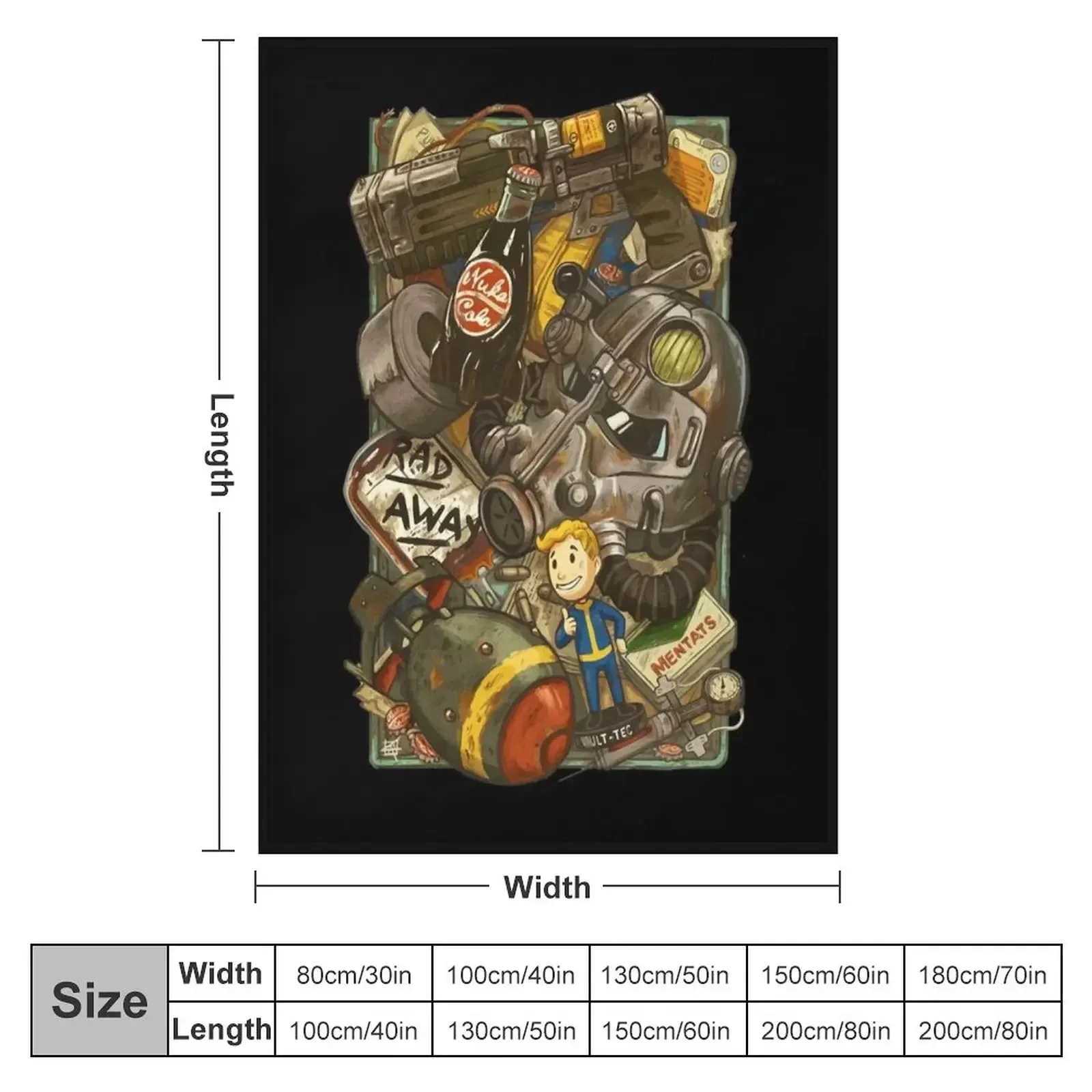 Wasteland Cache Throw Blanket Soft Plush Flannel Fabric Blankets