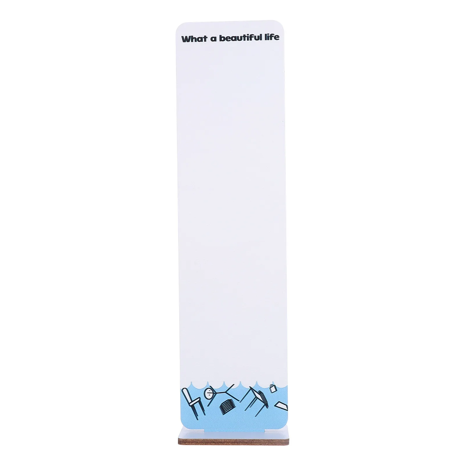 Monitor Memo Board Wooden Base Portable Sticky Tabs Holder Office Desk Inspirational Quote Message Display Sign Organizer