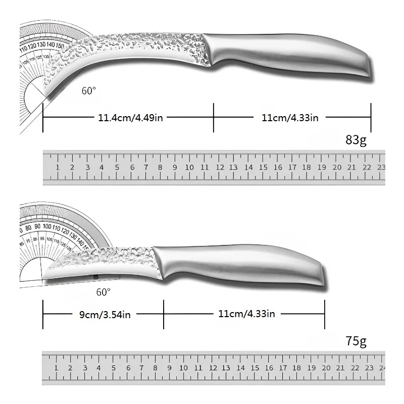 Forged small curved knife, sharp fruit knife, household stainless steel peeler knife, commercial banana pineapple knife