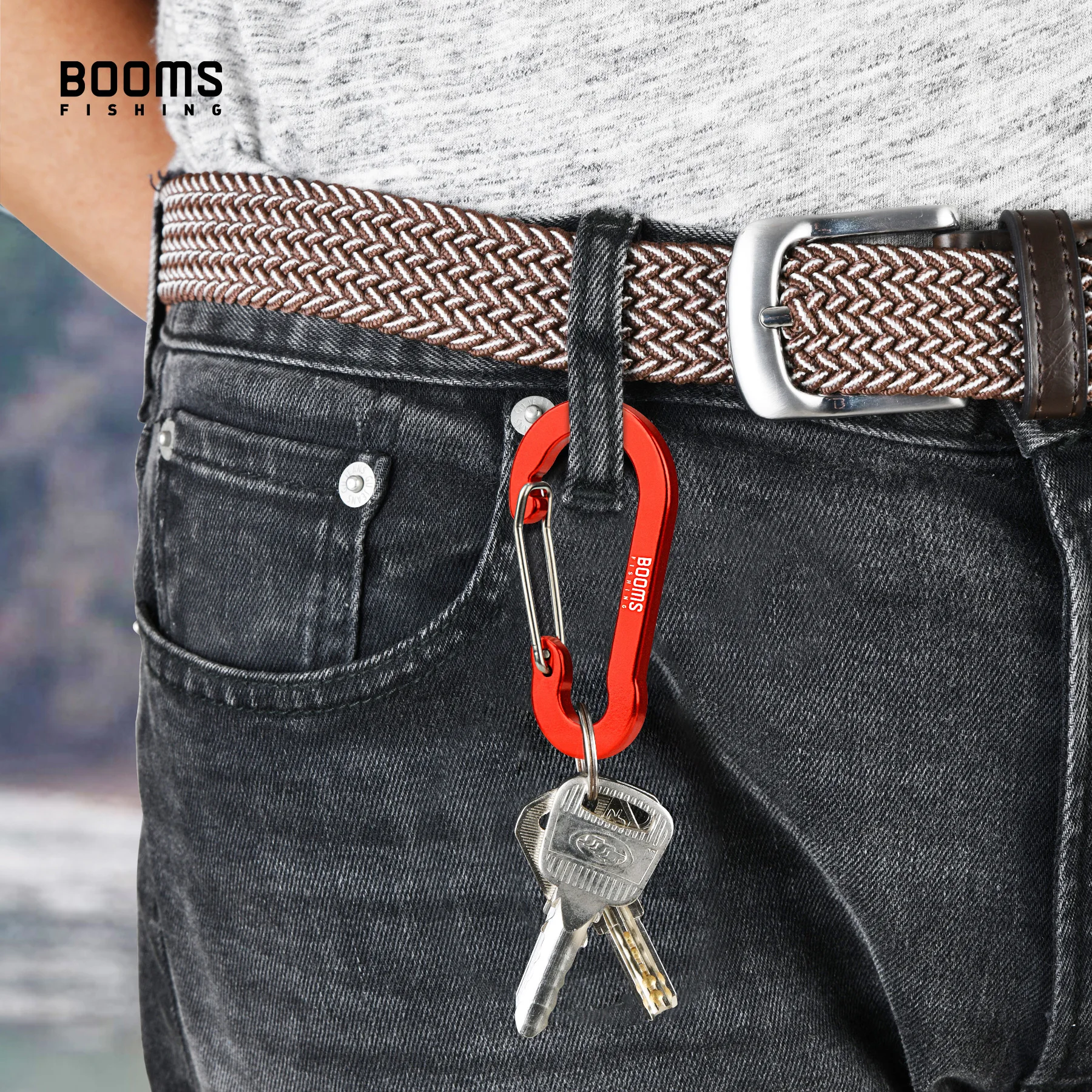 Booms Fishing CC5-7cm Mehrzweck-Karabinerhaken, 10 Stück, 2,7 Zoll, kleine Caribeener-Clips, Mini-Schlüsselanhänger, Angeln, Aluminium-Caribeaner-Clip – Detail 8
