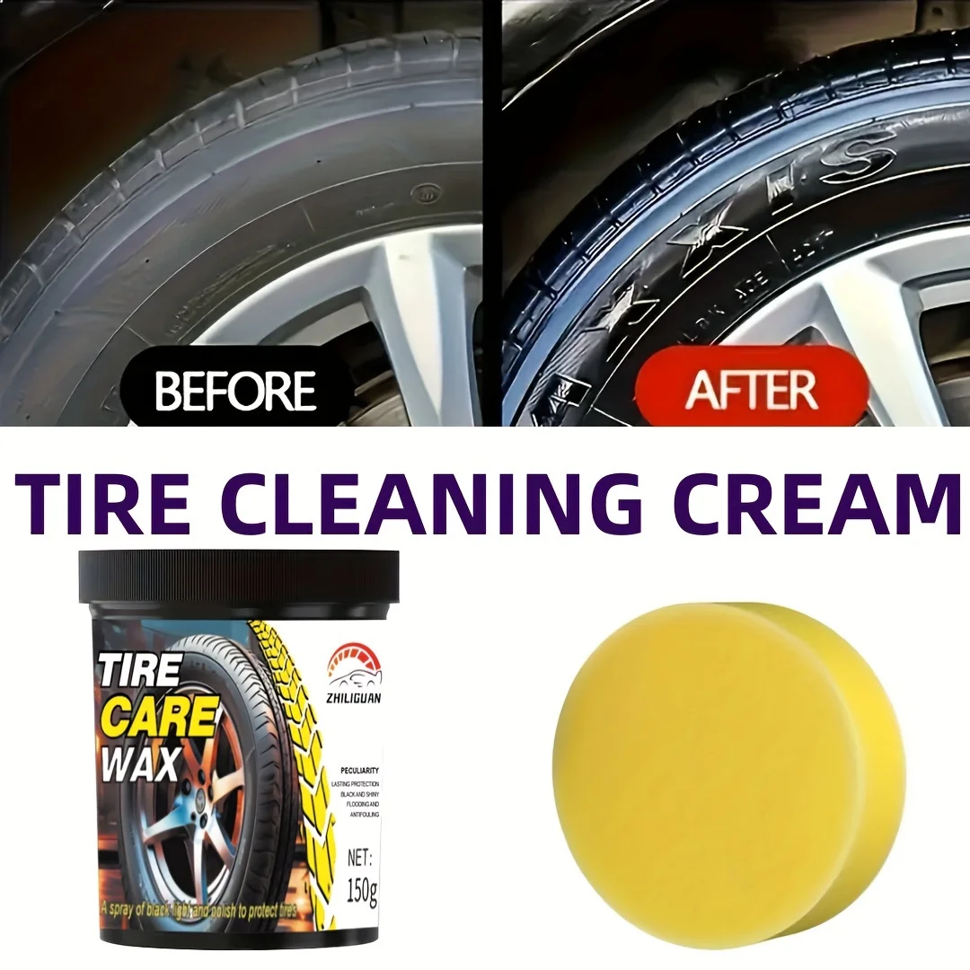 Tire care wax, plastic and rubber repair agents for all car models, waterproof maintenance and cleaning cream for external gloss