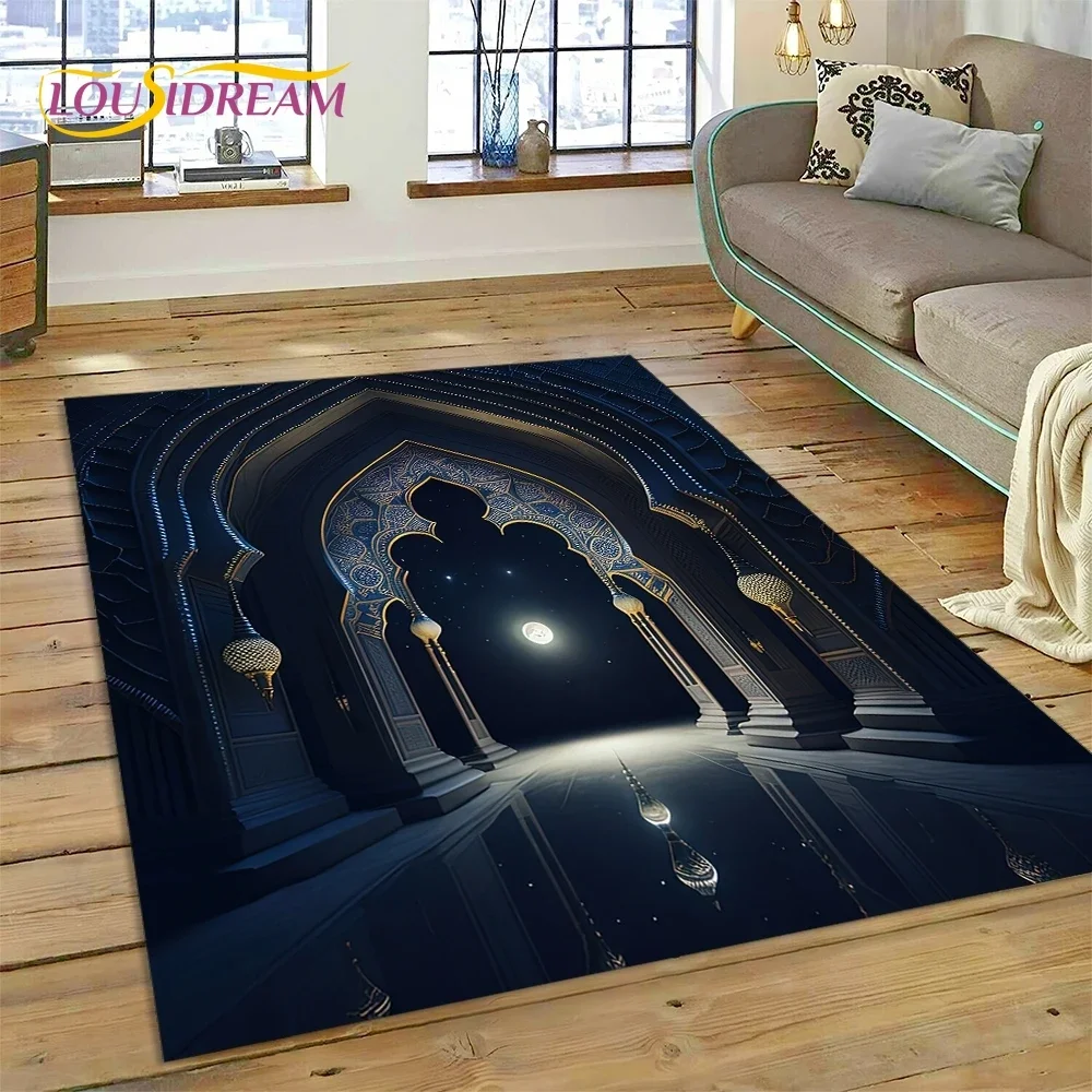 Musulmano Islam preghiera inginocchiato Poly Mats Mandala tappeto tappeto per camera da letto soggiorno casa divano decorazione, grande arredamento