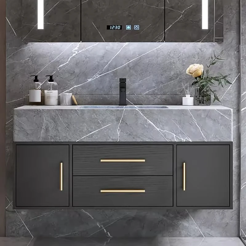 

24-Inch wood furniture modern bathroom cabinet, wall-mounted wood furniture bathroom vanity