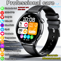 2025 New NFC+ECG+PPG Health Smart Watch BMI Fat Heart Rate Blood Pressure Watch 380mAh BT Call IP68 Waterproof Sports Bracelet