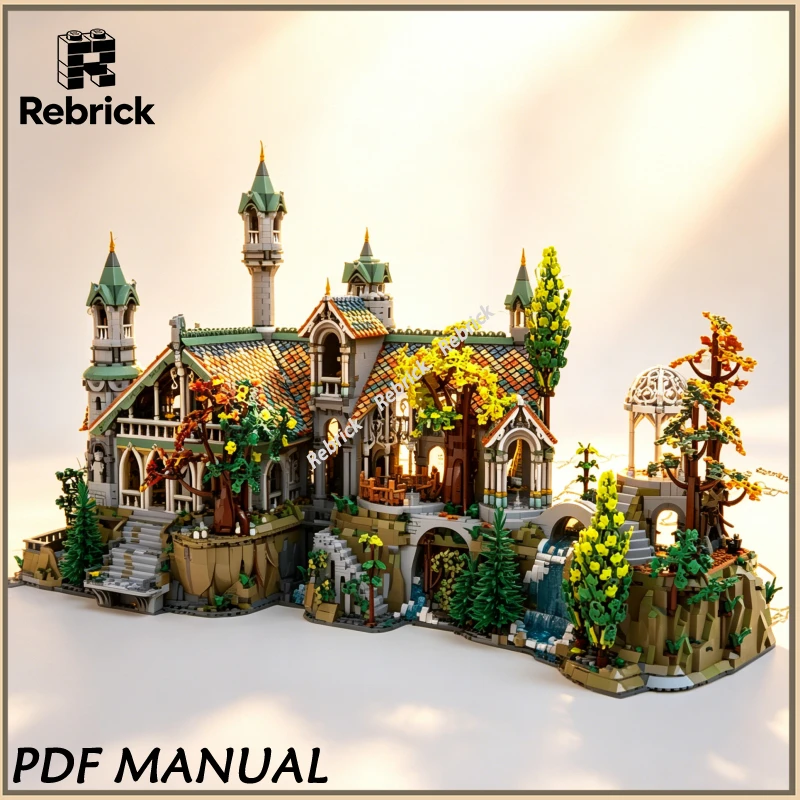 

Street View Castle Extension MOC Building Set, Castle Street Scene Bricks for Hobby Enthusiasts and Gifts