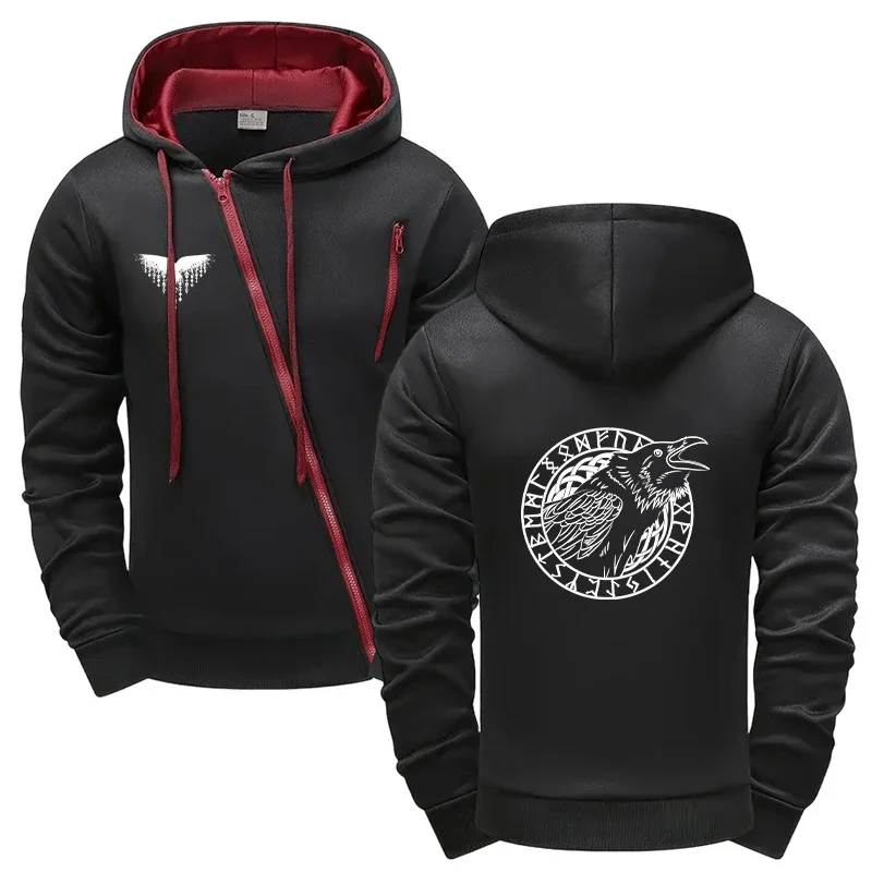 Setelan Olahraga Pria Terbaru 2025, Hoodie dan Celana Panjang 2pcs, Jaket Resleting untuk Musim Gugur dan Musim Dingin, Cocok untuk Aktivitas Luar Ruangan dan Berkendara Motor