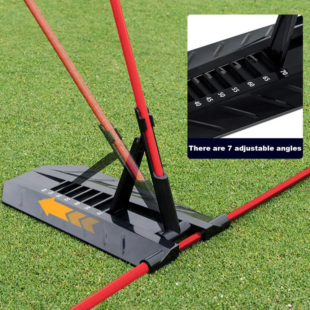 

Golf Swing Plane Trainer Golf Swing Movement Guide Adjustable Golf Alignment Stick Holder for Easy Swing Training Practice Angle