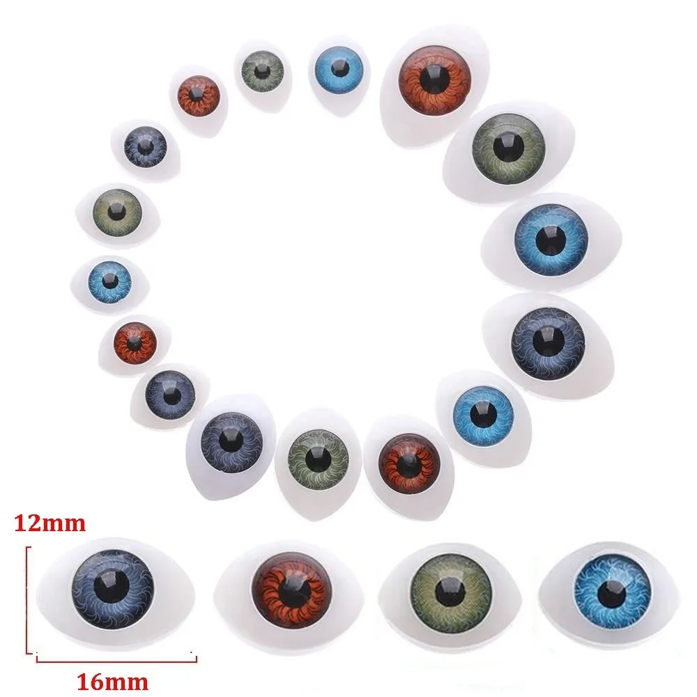 20pcs New Plastic Funny Safety Eyes 4 Colors DIY Craft Boat Shaped Eyes Handmade Animal Puppet Making Dinosaur Eyes - view 6