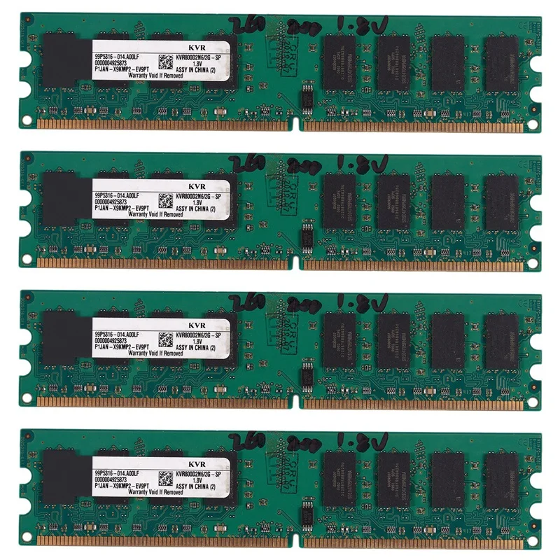 

4X 2GB DDR2 PC2-6400 800Mhz 240Pin 1.8V Desktop DIMM Memory RAM For , For AMD(2GB/800,W)