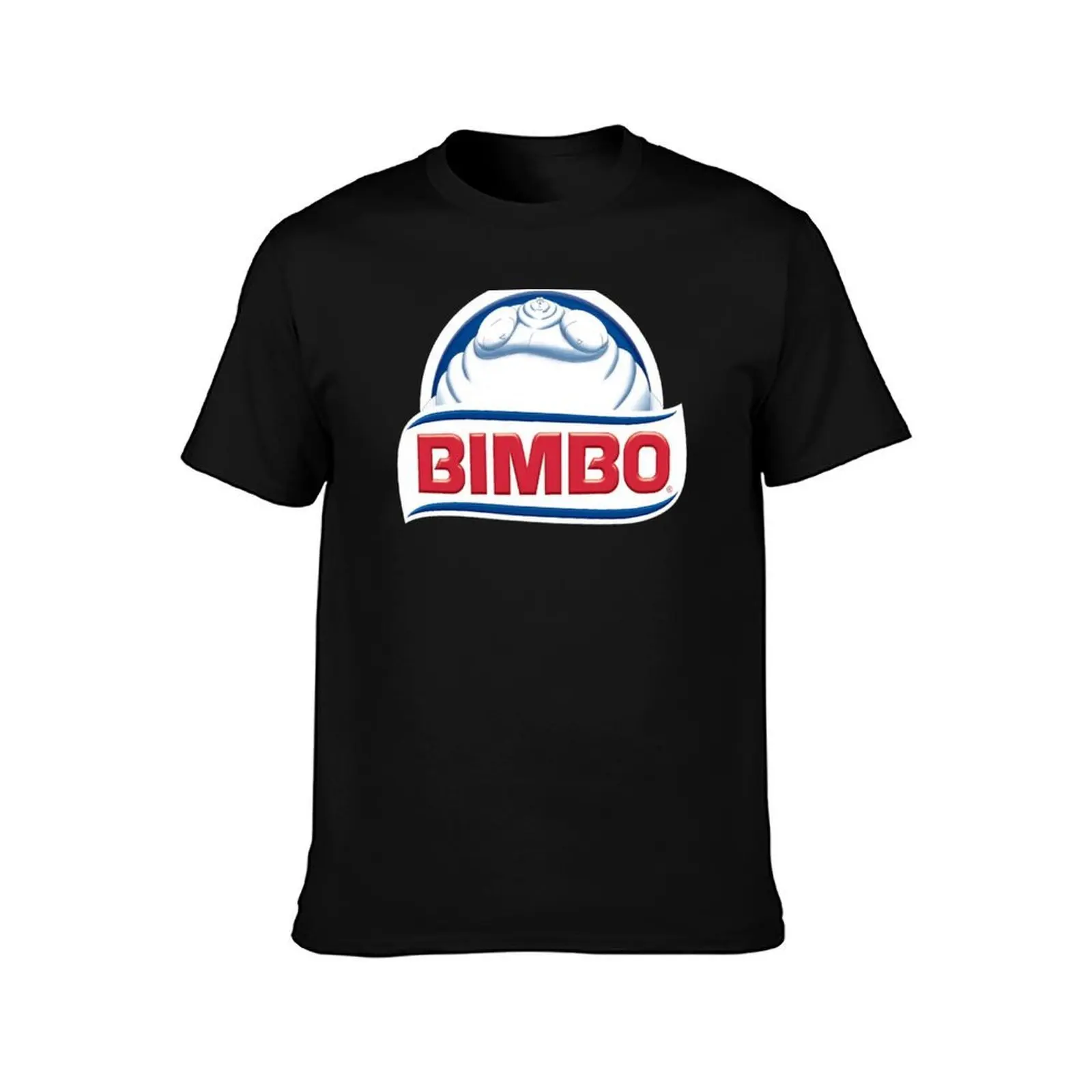 Bimbo Bear Bread Logo (Blue) T-Shirt, Summer Casual Cotton Tee, Oversized Streetwear Tops, Vintage Graphic Print, 100% Cotton