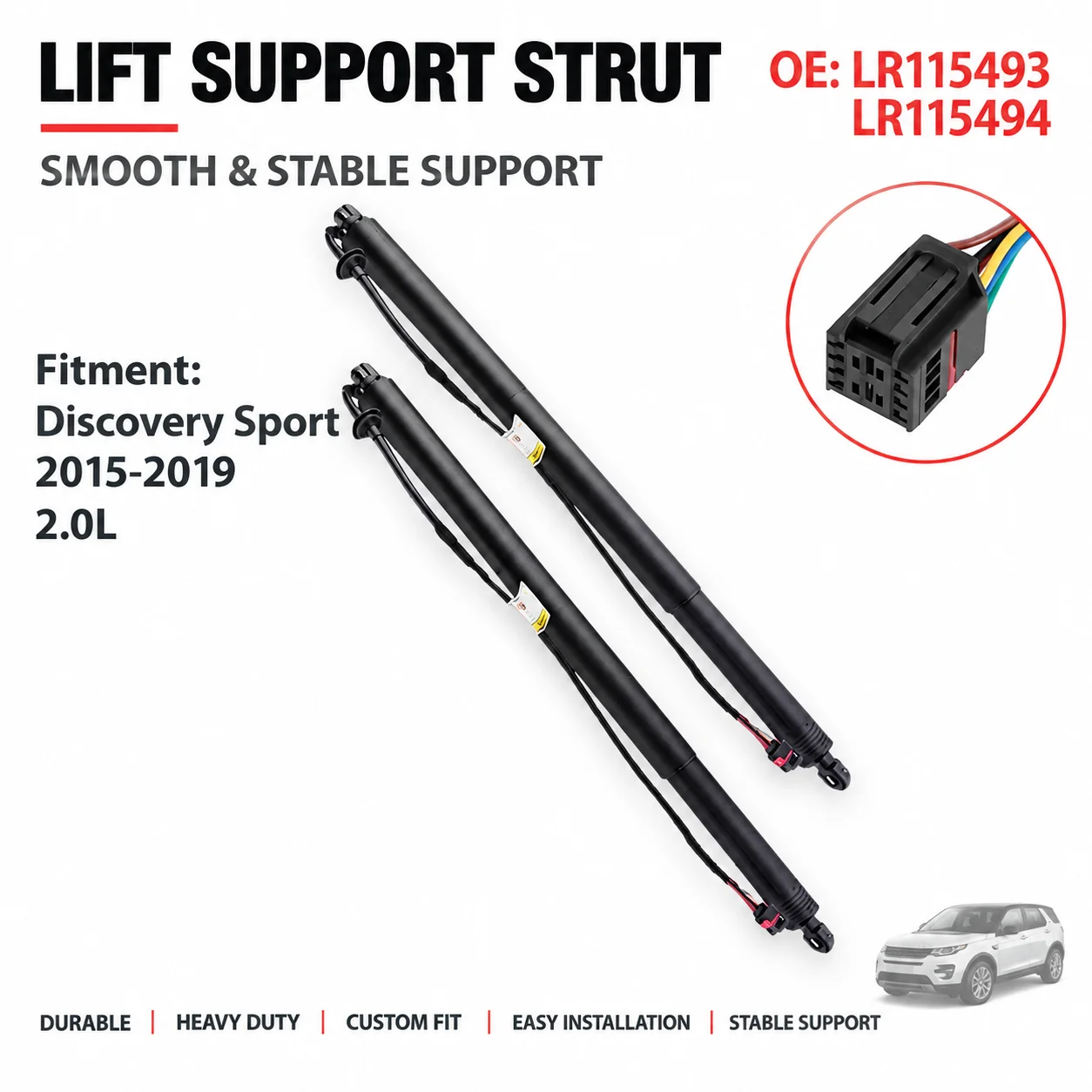 Electric Tailgate Strut for Land Rover Discovery Sport LR115493 LR115494 Durable Reliable Direct Fit Easy Installation