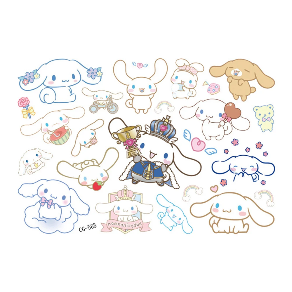 Sanrio series Tattoo Stickers Waterproof Cute Sticker Anime Birthday Party Supplies Decoration accessories