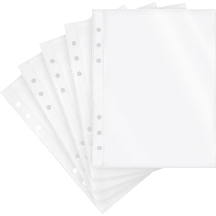 

20 Sheets Clear Binder Sleeves Pocket Sheets Protectors Double Sided Plastic Sleeves for Binder Refill Photo Card Sticker Organ