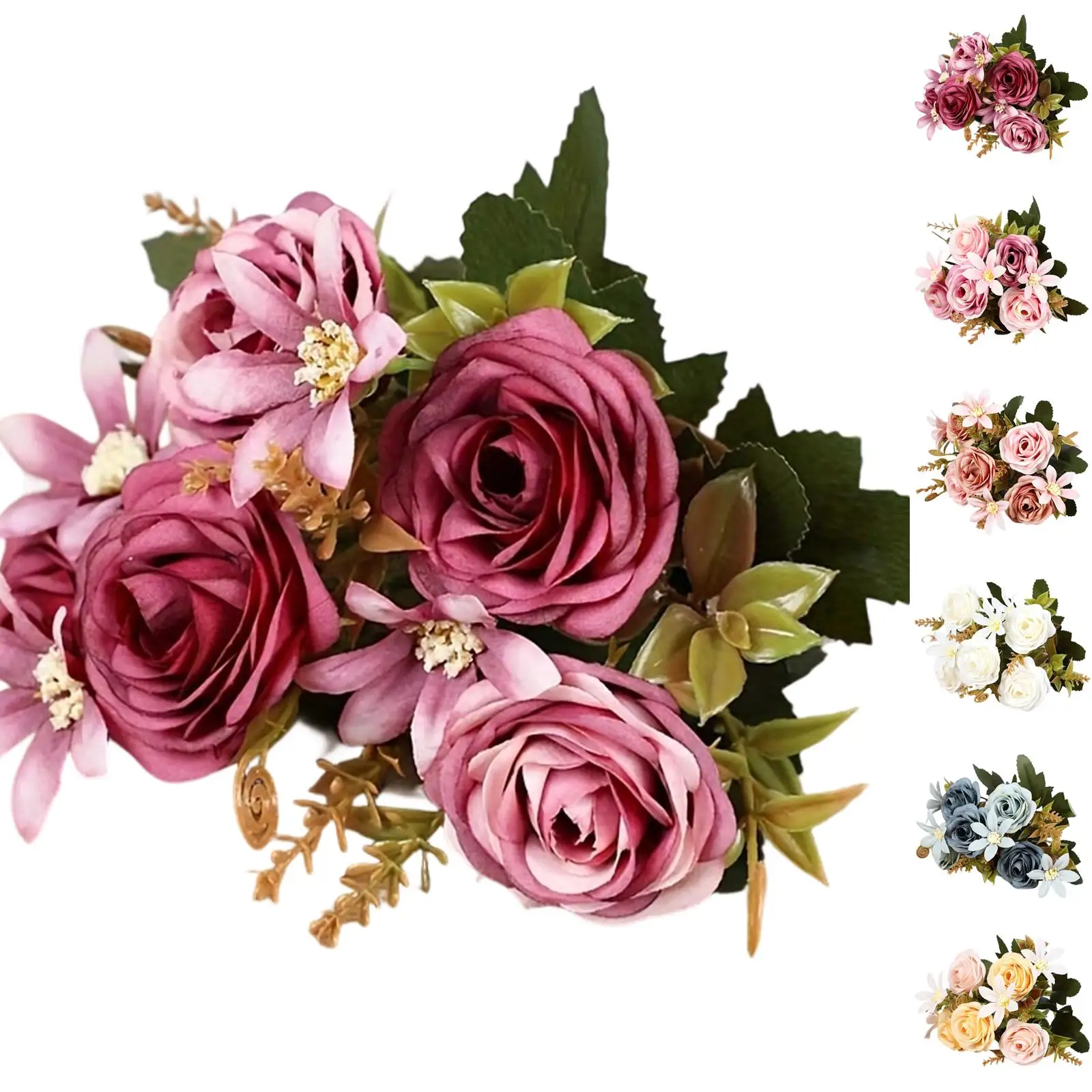 

1 искусственный букет камелий, реалистичные шелковые искусственные цветы на стеблях, изысканные искусственные цветы для дома, свадебного декора