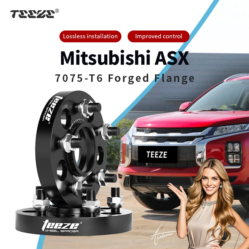 

Teeze 2/4 шт. 5x114,3 CB 67,1 M12 x 1,5, центральная черная кованая прокладка колеса для Mitsubishi ASX, фланцевая пластина 15/20/25/30/35 мм