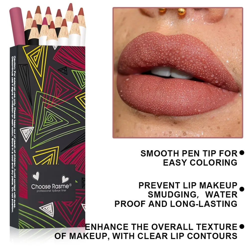Zestaw do makijażu 12 sztuk, matowa kredka do ust i szminka, matowa, wodoodporna, długotrwała, zestaw do makijażu na co dzień i pudełko prezentowe, zestaw kredek do ust.