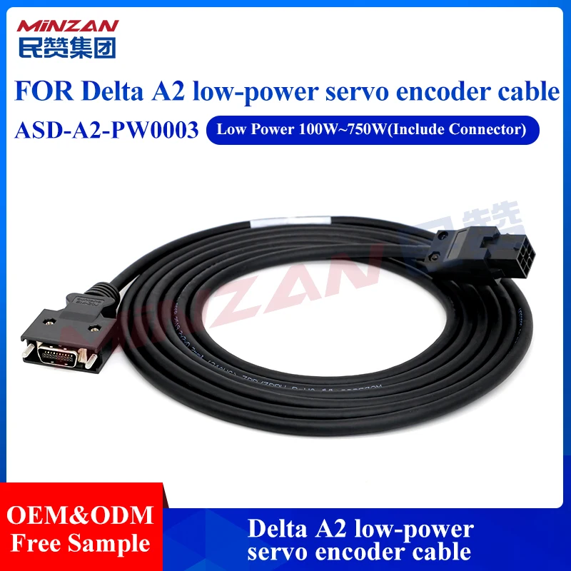 

for Delta A2 Servo Motor Encoder Cable High Flex Power Supply Wire Durable Industrial Flexible Cable for Automation