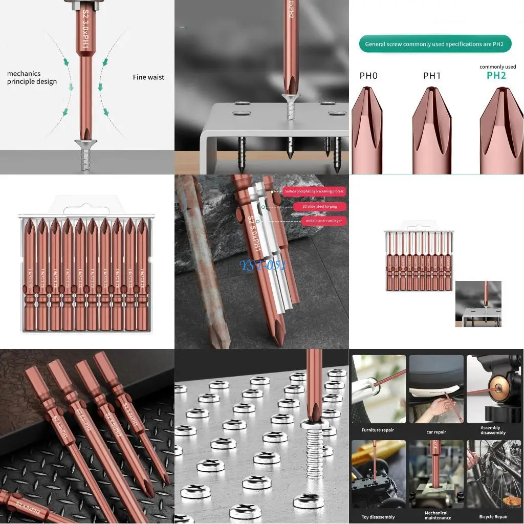 

E15A PH0 PH1 PH2 Crossing Screwdriver Batches Head Impacts Drill Bit Crossing Screwdriver For Electric Screwdriver