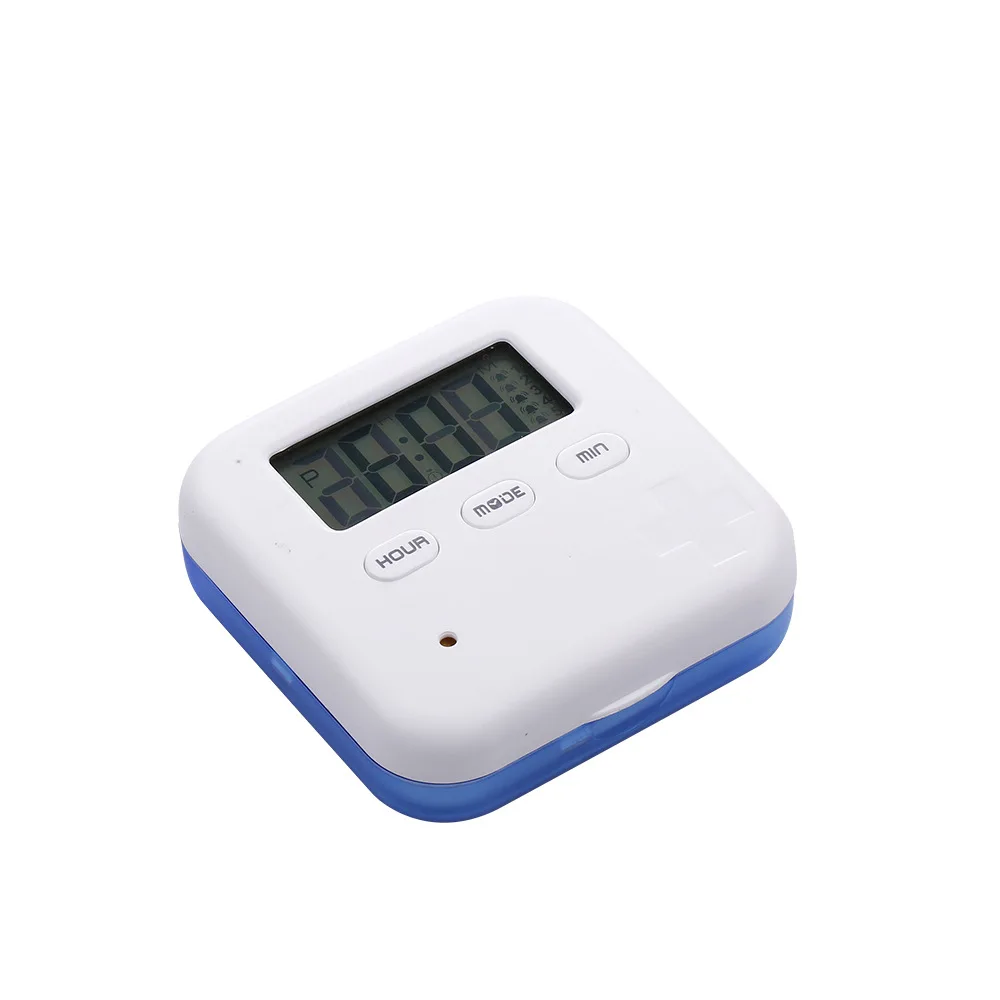 Electronic Smart Pill Case Alarm Clock Reminder Medicine Storage Boxes Tablet with Timer Secret Box Portable Drugs Accessories