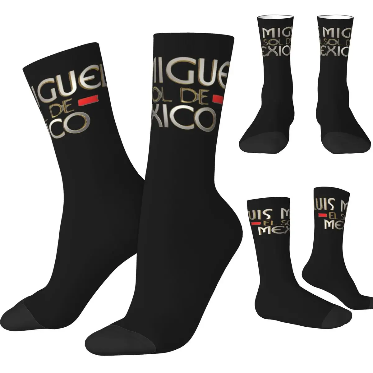 Adults Men Socks Luis Miguel El Sol De Mexico Stockings Spring Fashion Soft Socks Printed Outdoor Anti Slip Socks