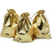 50Pcs Gold Gift Drawstring Bags Jewelry Pouches For Wedding Party Christmas Favor Gift Candy Chocolate Package Small Businesses