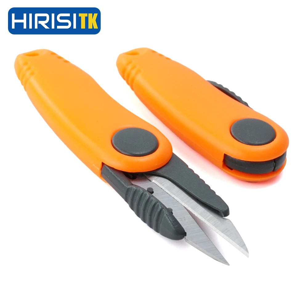 HirisiTK Folding Scissors Shrimp-Shaped Stainless Steel Scissors Clipper Nipper Fishing Line Cutter Fishing Accessories