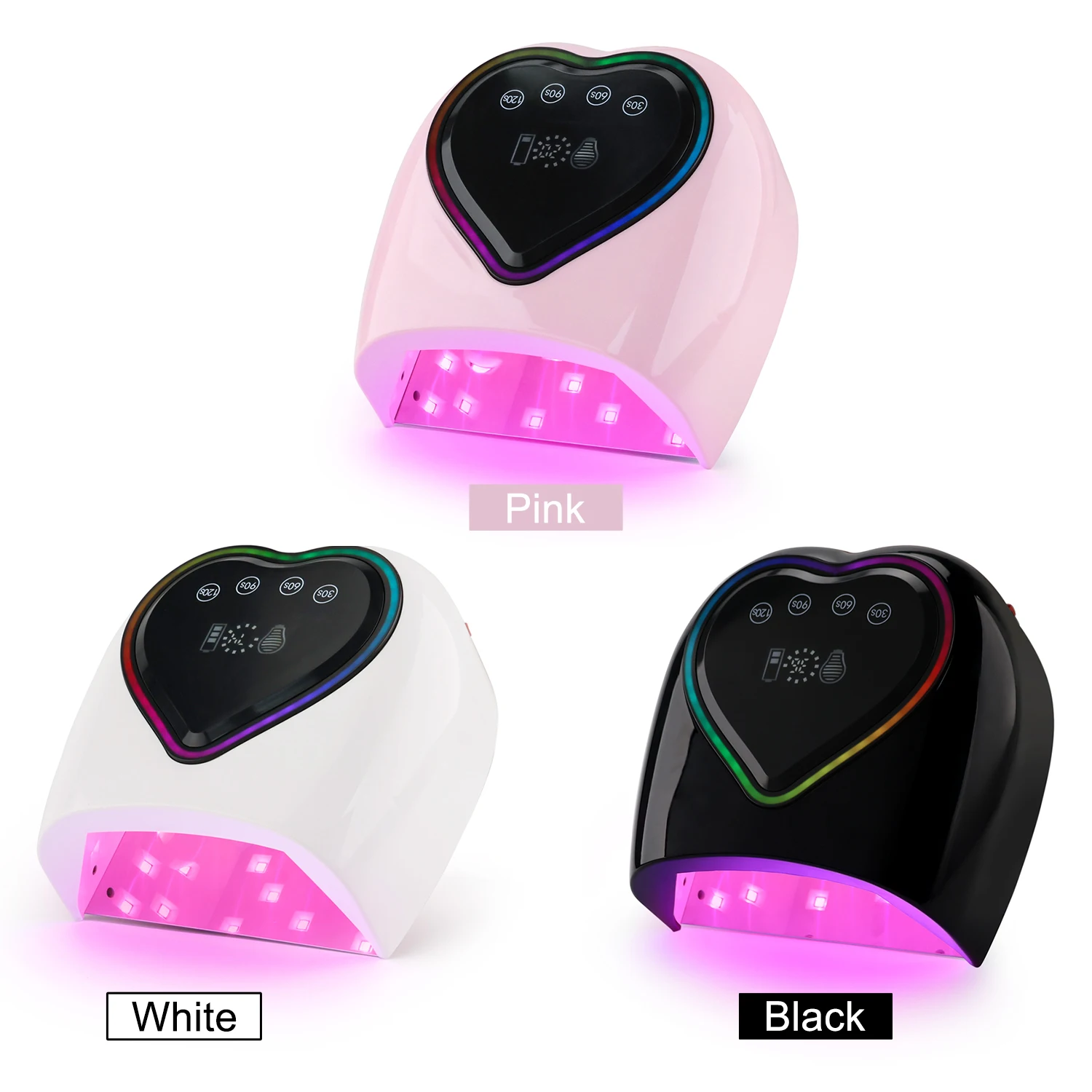 Secador de uñas recargable profesional, lámpara UV de 98w, lámpara de curado de uñas, carga de batería LED, luz de arco iris