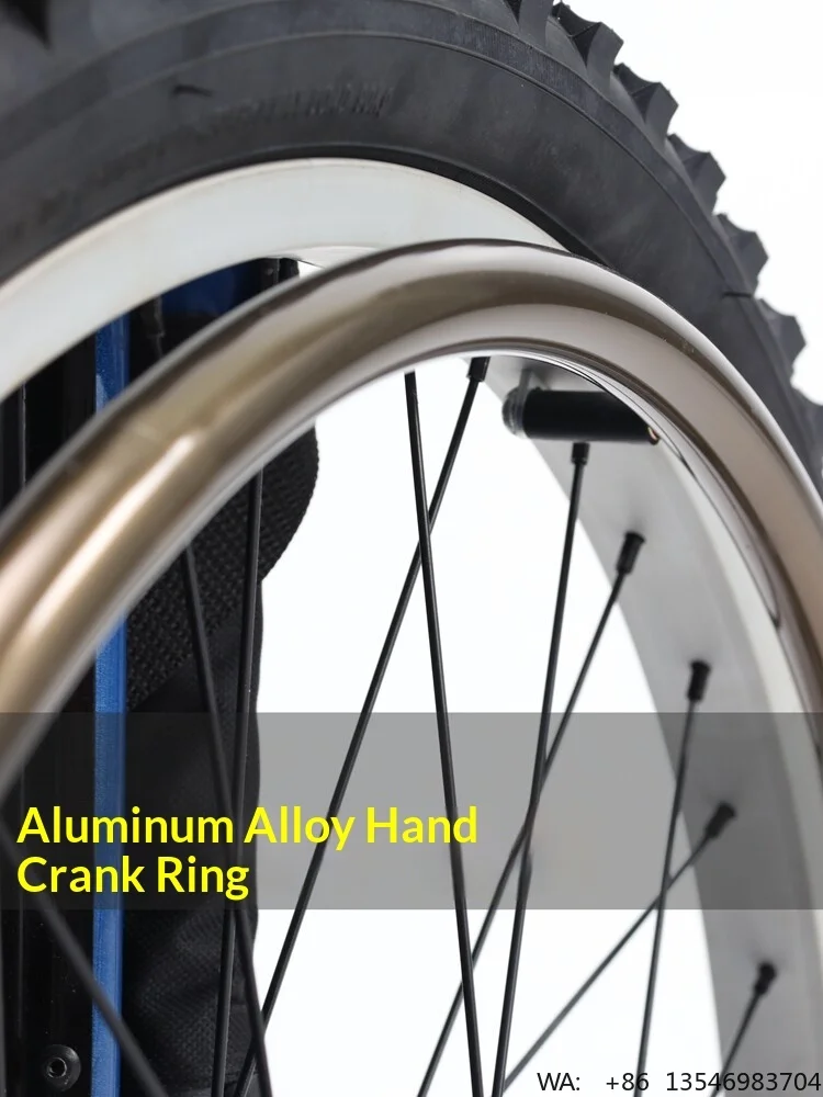 Aluminum Alloy Manual Large-Wheel Sports Acrobatics Wheelchair High-End Lightweight Customized Dance-Style Manual Power view 3