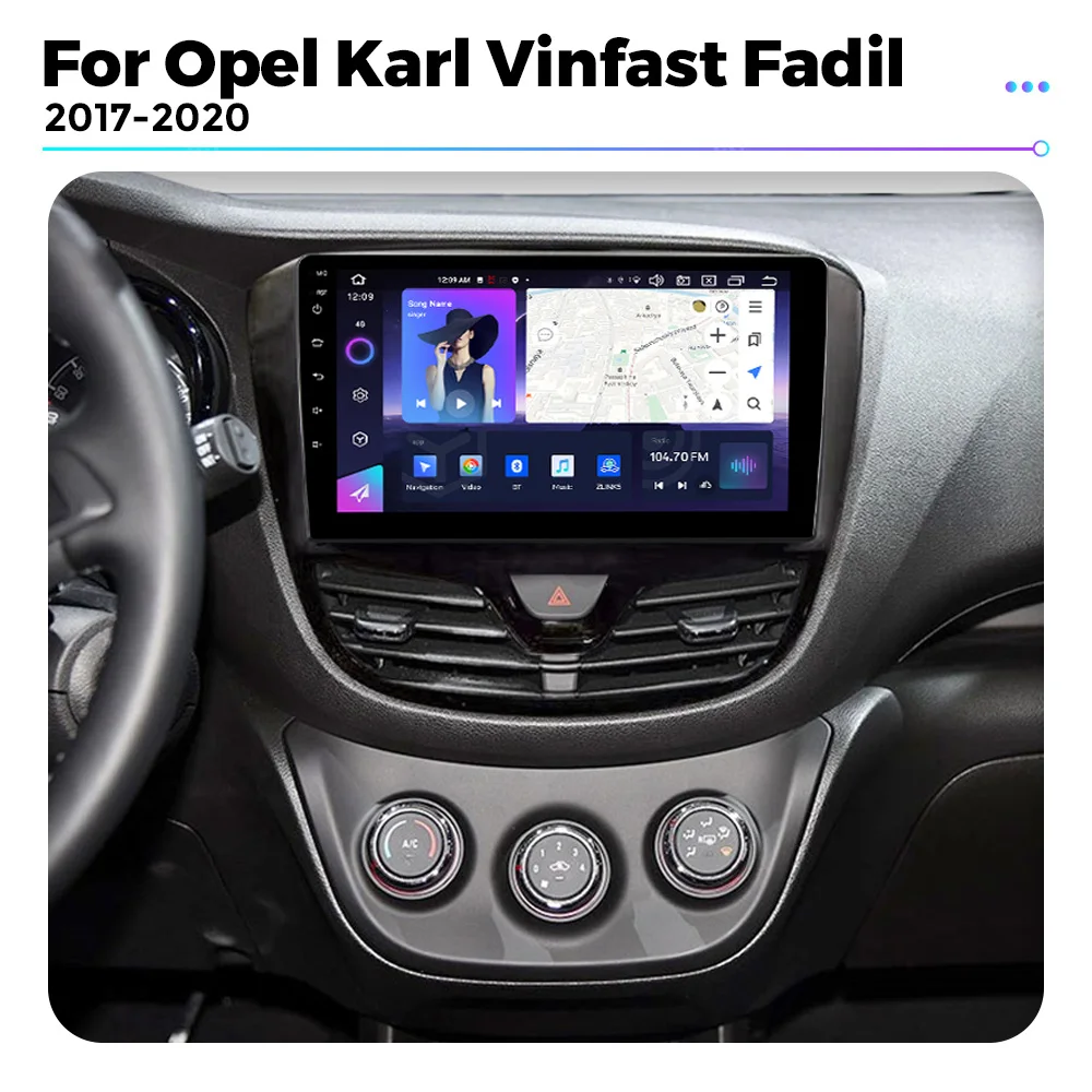 Wireless CarPlay Android 13 Car Radio Stereo For Opel Karl Vinfast Fadil 2017-2020 Android All in one GPS DSP Multimedia Player