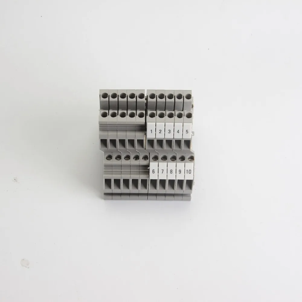 50pcs / box UKk3 DIN rail universal class PCB Terminal blocks double-deck