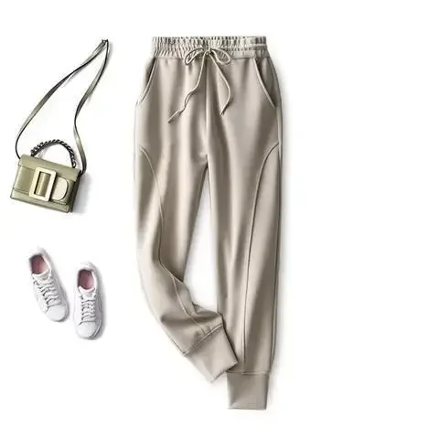 Women Pants Drooping Modal Elastic High Waist Casual Sweatpants Women\'s Tappered Spring Summer Pants Women Pantalones De Mujer