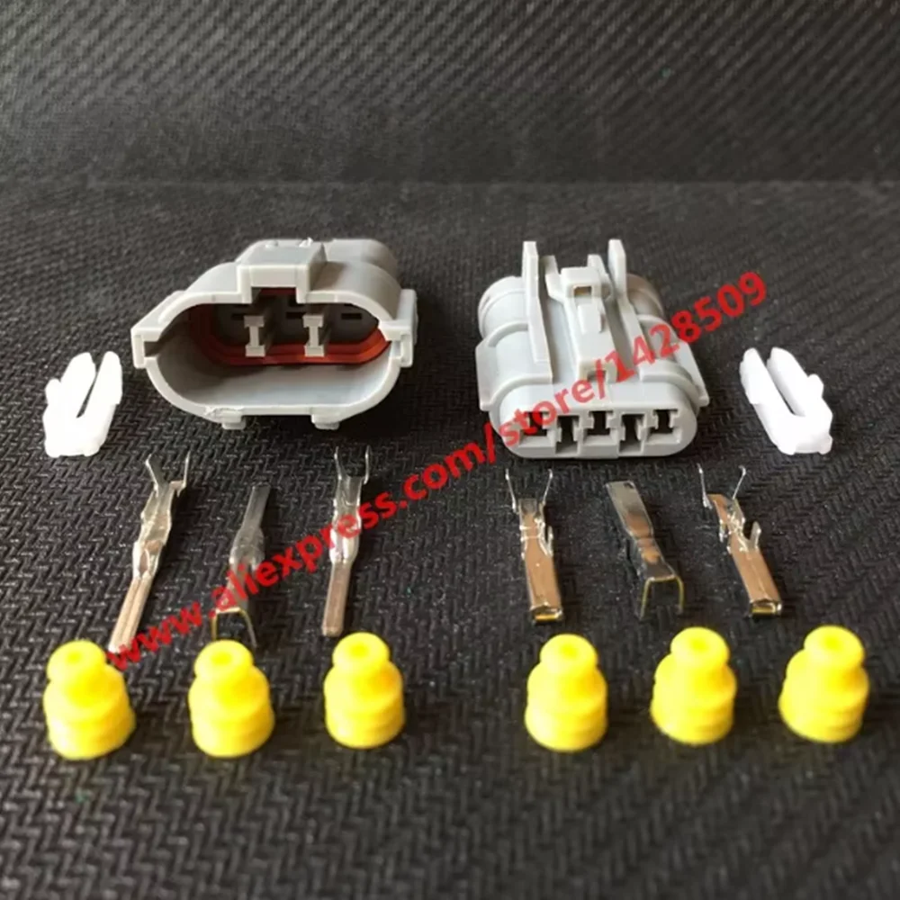 KET 1 Set 3 Pin MG640329 MG610327 Female And Male Way Waterproof Electrical Wire Connector Plug Auto Connectors