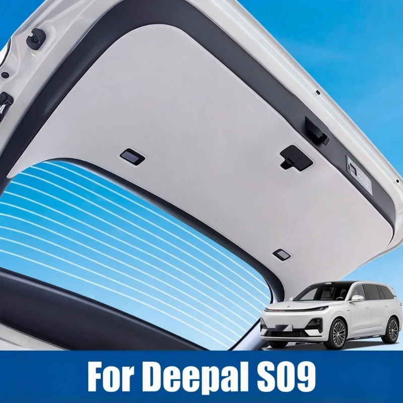 For Deepal S09 2025 2026 Car Tailgate Trunk Anti-Scratch Protective Sticker Leather Decorative Interior Modification Accessories